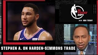 Stephen A. reacts to the James Harden-Ben Simmons trade | NBA Today