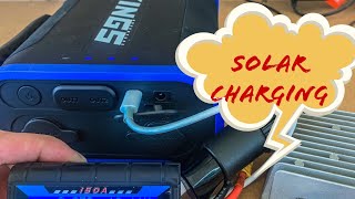 Charging kings 24ah portable power pack using solar #12volt #battery #solar #lifepo4battery