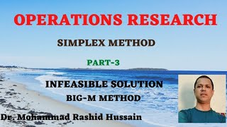 Linear programming Problem (LPP) using Simplex method part-3 by Dr. Mohammad Rashid Hussain