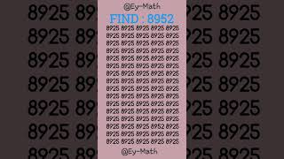 Can you spot 8952 in under 10 seconds? #fyp #fypシ゚ #fypyoutube #iq #shorts #trending