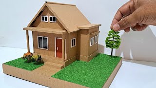 DIY- HOW TO MAKE A HOUSE FROM CARDBOARD #243 MINIATURE HOUSE