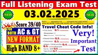 IELTS LISTENING PRACTICE TEST 2025 WITH ANSWERS | 03.02.2025