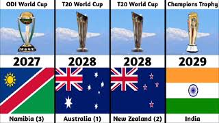 Host Nations for Men's ICC Events 2023 to 2031 | Cricket World Cup, T20 World Cup, Champions Trophy