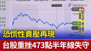 恐慌性賣壓再現台股重挫473點半年線失守