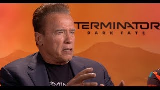 Arnold Schwarzenegger Jokes about Kawhi Leonard's laugh! Terminator: Dark Fate