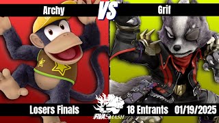 RVA Smash 161 | Archy (Diddy Kong) vs Grif (Wolf) | LOSERS FINALS | SSBU