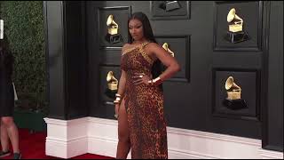 MEGAN THEE STALLION at the Grammys red carpet 2022