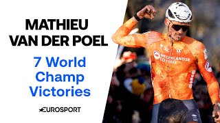 A Look Back At Mathieu Van Der Poel's Seven World Championship Victories 💪