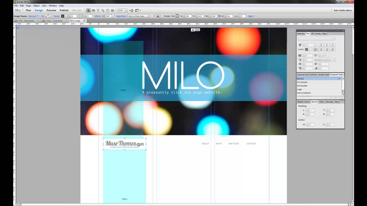 Modifying The Milo Navigation Bar Adobe Muse Template Youtube Modifying The Milo Navigation Bar Adobe Muse Template Youtube