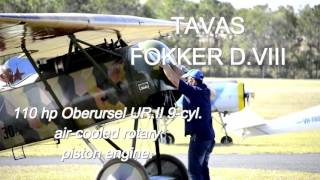 TAVAS Fokker D.VIII Rotary engine start April 2016