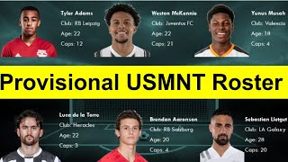 What does the USMNT's provisional Nations League Roster tell us about the player pool?