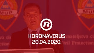 Nacionalni stožer objavljuje informacije o koronavirusu 20.4.2020.