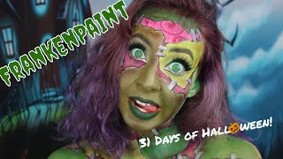 FRANKEN-PAINT/31 DAYS of HALLOWEEN MAKEUP TUTORIAL