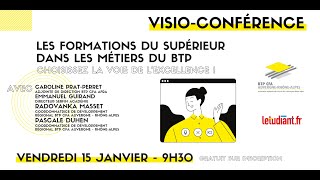 Replay conférence : Les formations du supérieur dans le BTP