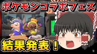 【驚愕】ポケモンフェスの結果発表がきたぞおおおおお！【ゆっくり実況/スプラトゥーン3】