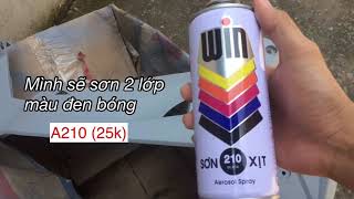 Sơn xe máy Win, sơn màu đen bóng