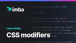 CSS Modifiers | Learn Imba tutorial
