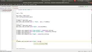 Python GUI Tutorial - 10 - creating SubMenus | menu inside menu | tkinter tutorial