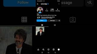 actor vijay new Instagram account vijay live followers increasing
