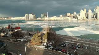 2025.1.28 Overnight | Windsor, Ontario, Canada | Detroit Skyline, Michigan, USA