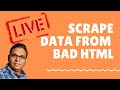 Web Scraping from Bad HTML: Python Scrapy and XPATH Magic