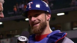 TEX@BAL: Lucroy on his bat and the Rangers' pitchers