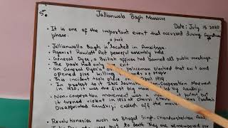 Class 5th (S.st) : Jallianwala Bagh Massacre