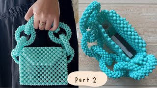 How to make chain beaded bag ⛓ part 2 || tas manik indonesia 🇮🇩