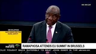 President Ramaphosa attends EU summit in Brussels