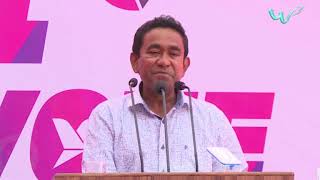 President Yameen - $79 million ah bridge neylheyne kamah MDP menberunnah saafu kohdhevvi