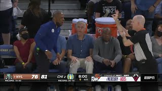 Coach FURIOUS After Ref Calls 3 Shot Foul On CLEAN BLOCK | WNBA Playoffs, NY Liberty vs Chicago Sky