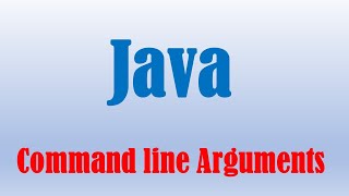 Reading Input values using Command Line Arguments