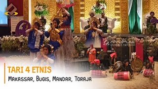 Kereen..!! Pernikahan dua suku di suguhi tarian 4 etnis #bugismakassar #salokoa #tariantradisional