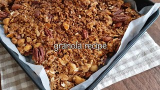 그래놀라 만들기 | 바삭바삭한 그래놀라 레시피 | 캐러멜팝콘 맛 그래놀라 | homemade granola |