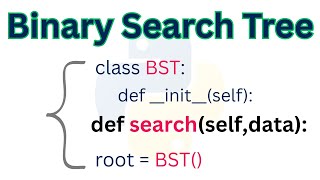 Python Program To Implement Binary Search Tree | Program 3 | Search Operation