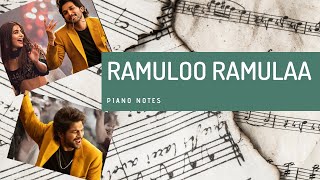 RAMULOO RAMULAA- ALA VAIKUNTHAPURRAMULOO: PIANO NOTES