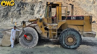 Impossible Caterpillar Tire Repair-Amazing Process…..