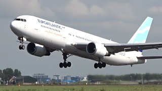 EuroAtlantic Airways Boeing 767-300 Take Off at Amsterdam Airport Schiphol