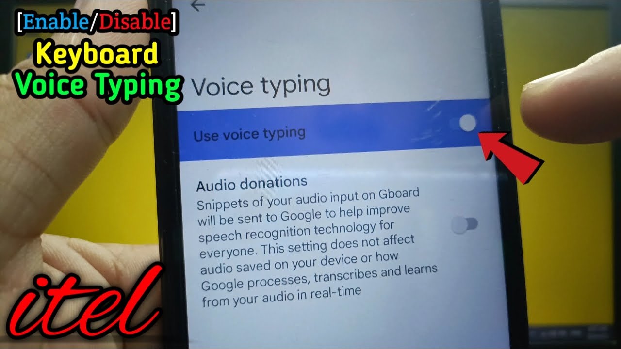 How To Enable Or Disable Keyboard Voice Typing On Itel S15 | Gboard ...