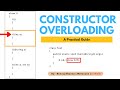 Constructor Overloading in Java | Comprehensive Guide with Examples | A practical guide