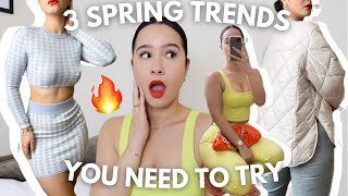 TOP 3 SPRING TRENDS | EXPRESS + H&M TRY ON HAUL