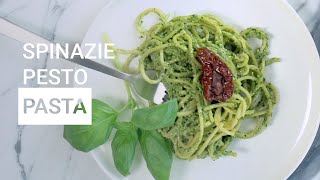 Easy Vegan Recept: Spinazie Pesto pasta