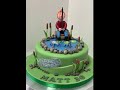 Fishing themed cake