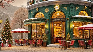 Christmas Morning Jazz ~ Relaxing Jazz Piano Music \u0026 Snow Ambience at Coffee Shop ~ Soft Jazz Music