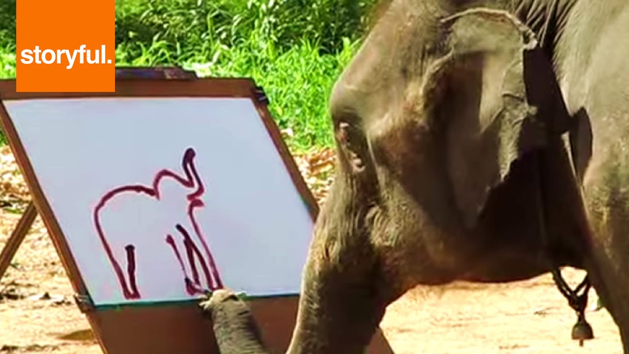 Elephant Painting Self Portrait