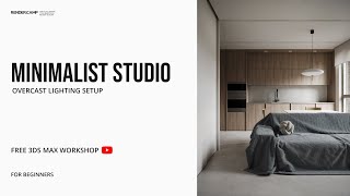 LIVING ROOM + KITCHEN | Interior Rendering Tutorial for Beginners | 3Ds Max + Corona Render