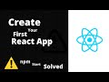 Create your first react app in 2 minutes | npm start error solved | React | Javascript