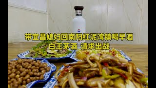 河南小伙带宜昌媳妇，去南阳红泥湾镇喝早酒，茅台白王茅请求出战！