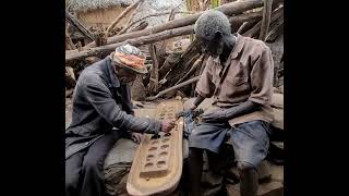 Konso tribesmen in Ethiopia play a traditional game #ገበጣ #mancala