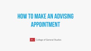 How to Make an Advising Appointment